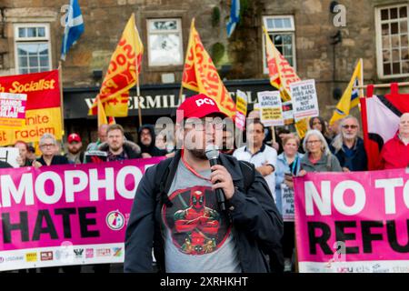 Paisley Watermill Anti Racism Rally 9 agosto 2024 Foto Stock