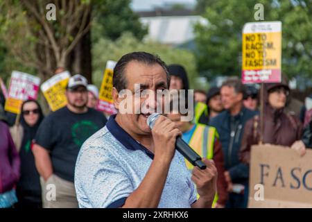 Paisley Watermill Anti Racism Rally 9 agosto 2024 Foto Stock