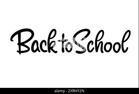 Scritta a pennello per tornare a scuola Illustrazione Vettoriale