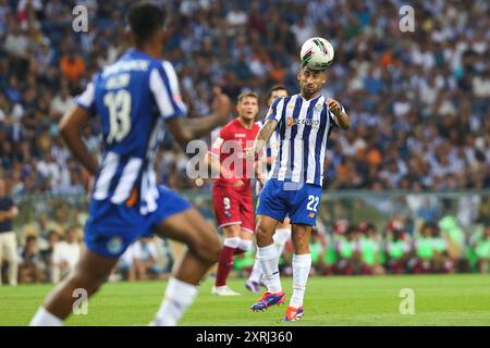 Porto, Portogallo. 10 agosto 2024. Porto, 10/07/2024 - il Porto Football Club ha ospitato stasera Gil Vicente al Estádio do Dragão in una partita che conta verso il 1 ° turno della i Liga 2024/25. Varela (Ivan del Val/Global Imagens) credito: Atlantico Press/Alamy Live News Foto Stock