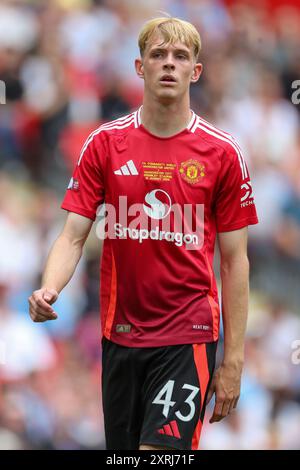 Toby Collyer durante la finale del Manchester City FC contro Manchester United FC Community Shield al Wembley Stadium, Londra, Inghilterra, Regno Unito il 10 agosto 2024 Credit: Every Second Media/Alamy Live News Foto Stock