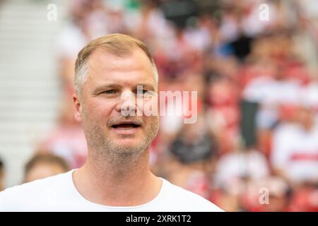 Fabian Wohlgemuth (VfB Stuttgart, Sportdirektor) VfB Stuttgart vs. Athletic Bilbao, Fussball, Herren, Testspiel, Freundschaftsspiel, Saison 24/25, GER, 10.08.2024, LE NORMATIVE DFL/DFB VIETANO QUALSIASI USO DI FOTOGRAFIE COME SEQUENZE DI IMMAGINI E/O QUASI-VIDEO, foto: Eibner-Pressefoto/Wolfgang Frank Foto Stock