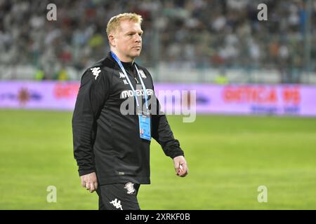 NEIL LENNON DURANTE GLORIA BUZAU - FC RAPID 1923 BUCURESTI, SUPERLIGA SUPERBET (10.08.2024), CRISTIAN STAVRI Foto Stock