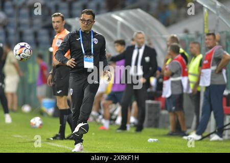 ANDREI PREPELITA DURANTE GLORIA BUZAU - FC RAPID 1923 BUCURESTI, SUPERLIGA SUPERBET (10.08.2024), CRISTIAN STAVRI Foto Stock