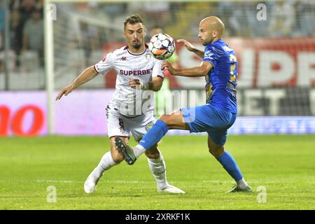 DARIO CANADIJA DURANTE GLORIA BUZAU - FC RAPID 1923 BUCURESTI, SUPERLIGA SUPERBET (10.08.2024), CRISTIAN STAVRI Foto Stock