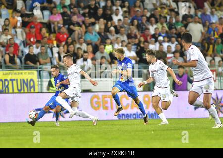 PARTITA DI CALCIO GLORIA BUZAU - FC RAPID 1923 BUCURESTI, SUPERLIGA SUPERBET (10.08.2024), CRISTIAN STAVRI Foto Stock