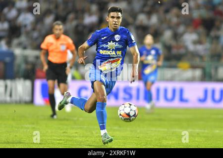 PARTITA DI CALCIO GLORIA BUZAU - FC RAPID 1923 BUCURESTI, SUPERLIGA SUPERBET (10.08.2024), CRISTIAN STAVRI Foto Stock