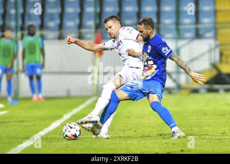 PARTITA DI CALCIO GLORIA BUZAU - FC RAPID 1923 BUCURESTI, SUPERLIGA SUPERBET (10.08.2024), CRISTIAN STAVRI Foto Stock