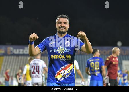 CONSTANTIN BUDESCU al termine della partita GLORIA BUZAU - FC RAPID 1923 BUCURESTI, SUPERLIGA SUPERBET (10.08.2024) ,CRISTI STAVRI Foto Stock