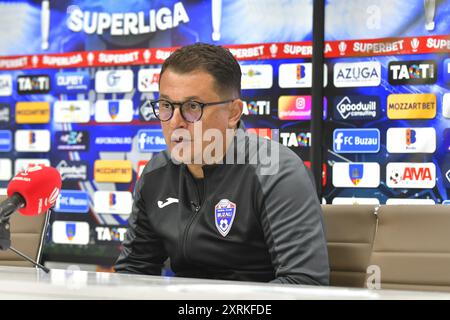 ANDREI PREPELITA DURANTE GLORIA BUZAU - FC RAPID 1923 BUCURESTI, SUPERLIGA SUPERBET (10.08.2024), CRISTIAN STAVRI Foto Stock