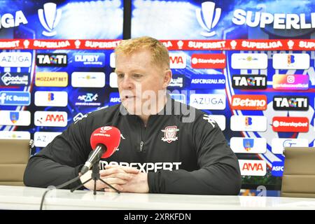 NEIL LENNON DURANTE GLORIA BUZAU - FC RAPID 1923 BUCURESTI, SUPERLIGA SUPERBET (10.08.2024), CRISTIAN STAVRI Foto Stock