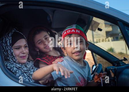 Amman, Giordania - 9 giugno 2024: Celebrazione giordana del Giubileo d'Argento di re Abd Allah. Foto Stock