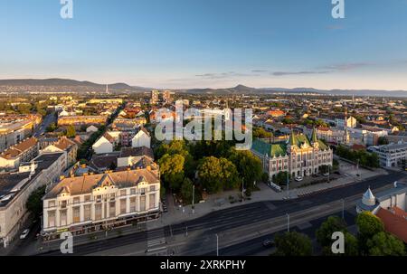 Sala Citi di Ujpest, quarto distretto, Budapest, Ungheria, il nome ungherese è Ujpesti varoshaza. Foto Stock