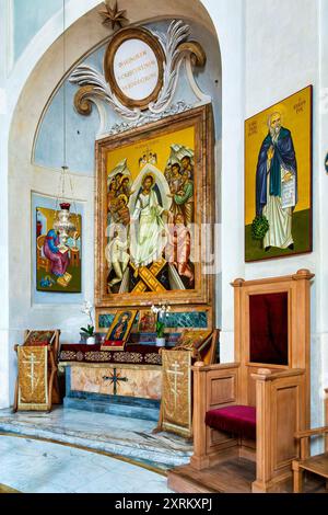 Interno della Chiesa di San Teodoro, Roma, Italia Foto Stock