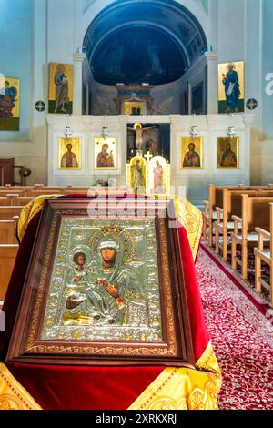 Interno della Chiesa di San Teodoro, Roma, Italia Foto Stock