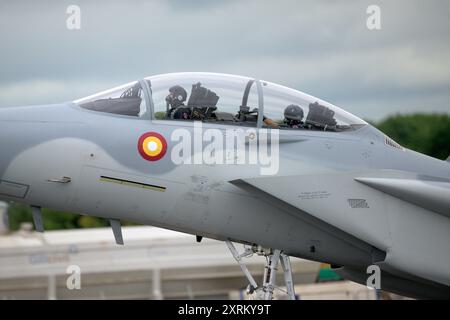 Boeing F-15QA Ababil durante l'esposizione al Royal International Air Tattoo 2024 Foto Stock