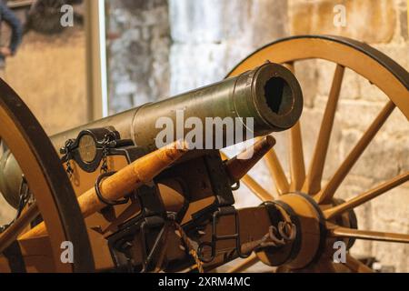 Cannone dell'era della guerra civile a Fort Monroe Foto Stock