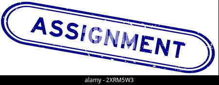 Timbro con guarnizione in gomma grunge blu su sfondo bianco Illustrazione Vettoriale