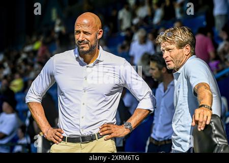 Doetinchem, Nederland. 11 agosto 2024. DOETINCHEM, 11-08-2024, Stadium De Vijverberg, olandese Keuken Kampioen Divisie Football, stagione 2024/2025, partita tra De Graafschap e Volendam. Jan Vreman allenatore di Berry Powel e De Graafschap crediti: Pro Shots/Alamy Live News Foto Stock