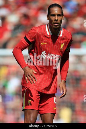 Anfield, Liverpool, Merseyside, Regno Unito. 11 agosto 2024. Amichevole calcio pre-stagione, Liverpool contro Siviglia; credito: Action Plus Sports/Alamy Live News Foto Stock