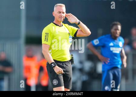 Haderslev, Danimarca. 11 agosto 2024. Superliga match tra Soenderjyske Football e FC Copenhagen al Sydbank Park di Haderslev domenica 11 agosto 2024. (Foto: Claus Fisker/Scanpix 2024) credito: Ritzau/Alamy Live News Foto Stock