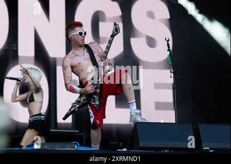 Londra, Regno Unito. 11 agosto 2024. I Wargasm alzano il fuoco al Gunnersbury Festival. Cristina Massei/Alamy Live News Foto Stock