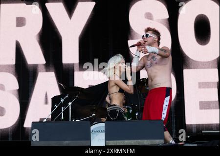 Londra, Regno Unito. 11 agosto 2024. I Wargasm alzano il fuoco al Gunnersbury Festival. Cristina Massei/Alamy Live News Foto Stock