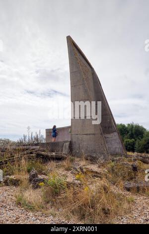 Specchi acustici a Denge, Kent, vicino a Dungeness, Inghilterra Foto Stock