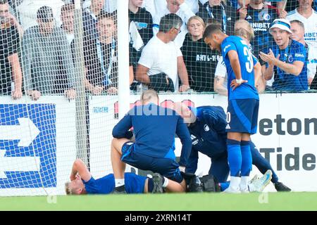 Haderslev, Danimarca. 11 agosto 2024. Superliga match tra Soenderjyske Football e FC Copenhagen al Sydbank Park di Haderslev domenica 11 agosto 2024. (Foto: Claus Fisker/Scanpix 2024) credito: Ritzau/Alamy Live News Foto Stock