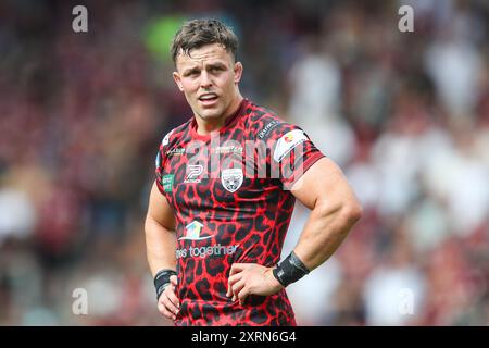 Leigh, Regno Unito. 11 agosto 2024. Kai o'Donnell di Leigh Leopards durante la partita del 21° turno di Betfred Super League Leigh Leopards vs Hull FC al Leigh Sports Village, Leigh, Regno Unito, 11 agosto 2024 (foto di Gareth Evans/News Images) a Leigh, Regno Unito il 8/11/2024. (Foto di Gareth Evans/News Images/Sipa USA) credito: SIPA USA/Alamy Live News Foto Stock