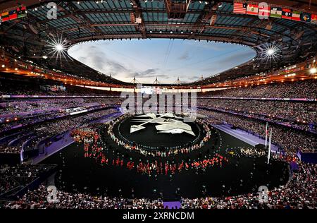 Parigi, Francia. 11 agosto 2024. La cerimonia di chiusura dei Giochi Olimpici di Parigi 2024 si tiene a Parigi, Francia, l'11 agosto 2024. Crediti: Wang Peng/Xinhua/Alamy Live News Foto Stock