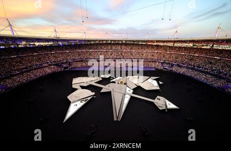 Parigi, Francia. 11 agosto 2024. La cerimonia di chiusura dei Giochi Olimpici di Parigi 2024 si tiene a Parigi, Francia, l'11 agosto 2024. Crediti: Xia Yifang/Xinhua/Alamy Live News Foto Stock