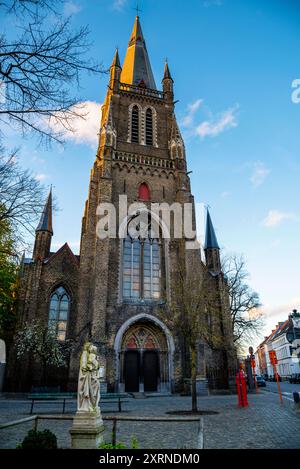 Chiesa gotica di San Maddalene a Bruges, Belgio. Foto Stock