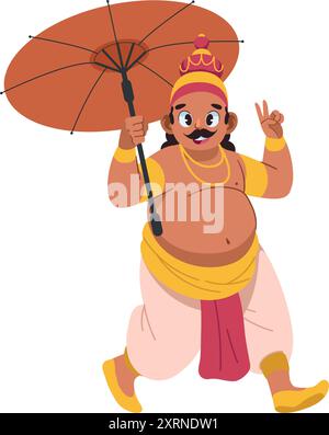 il vecchio re di mahabali Illustrazione Vettoriale