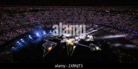 Parigi, Francia. 11 agosto 2024. La cerimonia di chiusura dei Giochi Olimpici di Parigi 2024 si tiene a Parigi, Francia, l'11 agosto 2024. Crediti: Xia Yifang/Xinhua/Alamy Live News Foto Stock
