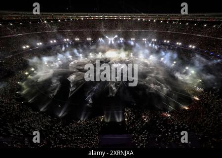 Parigi, Francia. 11 agosto 2024. La cerimonia di chiusura dei Giochi Olimpici di Parigi 2024 si tiene a Parigi, Francia, l'11 agosto 2024. Crediti: Xia Yifang/Xinhua/Alamy Live News Foto Stock