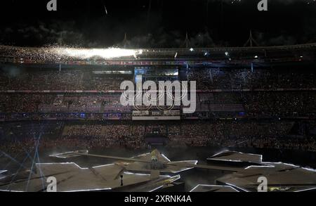 Parigi, Francia. 11 agosto 2024. La cerimonia di chiusura dei Giochi Olimpici di Parigi 2024 si tiene a Parigi, Francia, l'11 agosto 2024. Crediti: Sun Fei/Xinhua/Alamy Live News Foto Stock