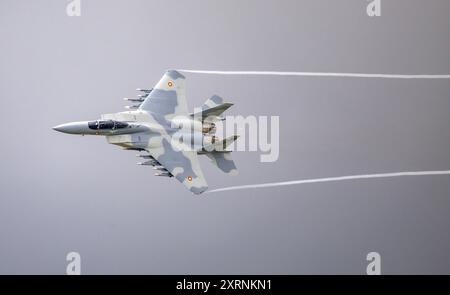 Boeing F-15QA Ababil durante l'esposizione con armi complete al Royal International Air Tattoo 2024 Foto Stock