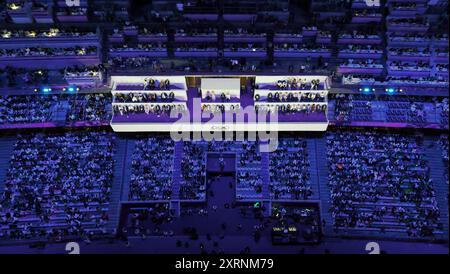 Parigi, Francia. 11 agosto 2024. La cerimonia di chiusura dei Giochi Olimpici di Parigi 2024 si tiene a Parigi, Francia, l'11 agosto 2024. Crediti: Xia Yifang/Xinhua/Alamy Live News Foto Stock
