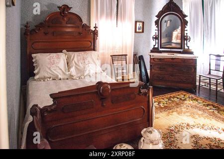 Camera da letto di Frederick Douglass nella casa di Cedar Hill di Frederick Douglass a Washington DC Foto Stock