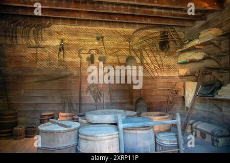 storehouse nella tenuta di Mount Vernon di George Washington Foto Stock