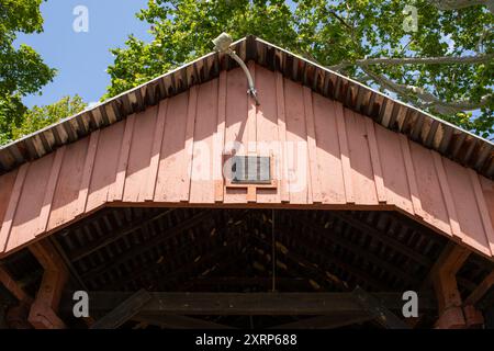 Simpson Creek Covered Bridge di Bridgeport, West Virginia Foto Stock