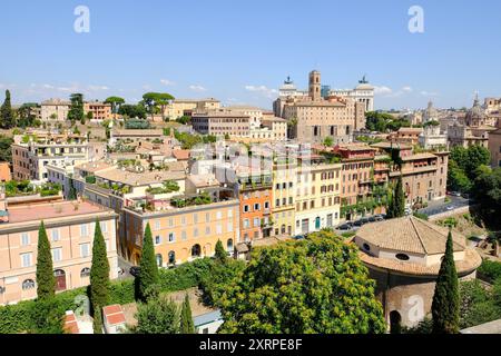 Vista dal Colle Palatino, Roma, Italia Foto Stock