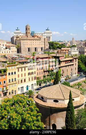 Vista dal Colle Palatino, Roma, Italia Foto Stock