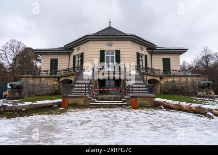 Parco Bärenschlössle a Stoccarda, Baden-Württemberg, Germania Baden-Württemberg, durante l'inverno Foto Stock