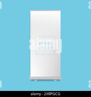 Vettore di mockup banner avvolgibile Illustrazione Vettoriale