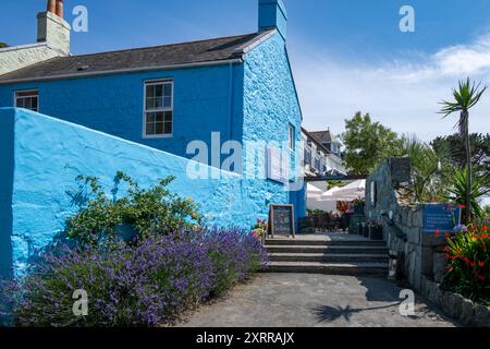 The Ship Inn su Herm Island, Guernsey, Channel Islands, Regno Unito Foto Stock