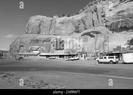 Navajo Land and Yellowhorse Trading Post, New Mexico, USA. Una storica stazione commerciale che mostra la cultura e il patrimonio Navajo. Foto Stock