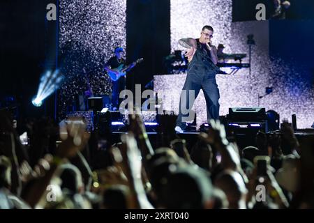 Napoli, Italia. 21 giugno 2024. Il rapper italiano Geolier, si è esibito dal vivo allo Stadio Maradona di Napoli. Credito: SOPA Images Limited/Alamy Live News Foto Stock