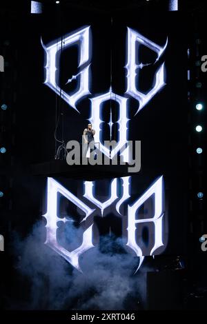 Napoli, Italia. 21 giugno 2024. Il rapper italiano Geolier, si è esibito dal vivo allo Stadio Maradona di Napoli. Credito: SOPA Images Limited/Alamy Live News Foto Stock